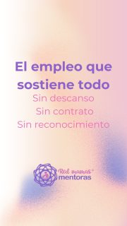 Hay trabajos que no tienen horario, ni pausas, ni reconocimiento 

Son turnos invisibles:�de noche, de mañana, dobles… infinitos.

Cuidar, sostener, acompañar, organizar, contener…�hacer que todo funcione

Incluso cuando una ya no puede más.

Desde la Fundación Mamás Mentoras queremos visibilizar este trabajo que millones de mujeres realizan cada día en nuestro país y en el mundo.

Hoy, en el Día del Trabajo, también lo nombramos.
�También lo reconocemos.
✨ Sin contrato.�✨ Sin sueldo.�✨ Sin descanso.

Pero sosteniendo la vida.
Y aún así… sigue siendo invisible.

#TrabajoInvisible
#CuidarTambiénEsTrabajar
#EconomíaDelCuidado
#MamásMentoras
#DíaDelTrabajador